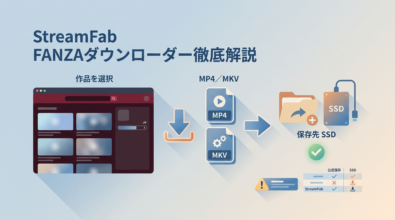 【2026年】StreamFab FANZAダウンローダーの評判|公式保存との違い・使い方・注意点