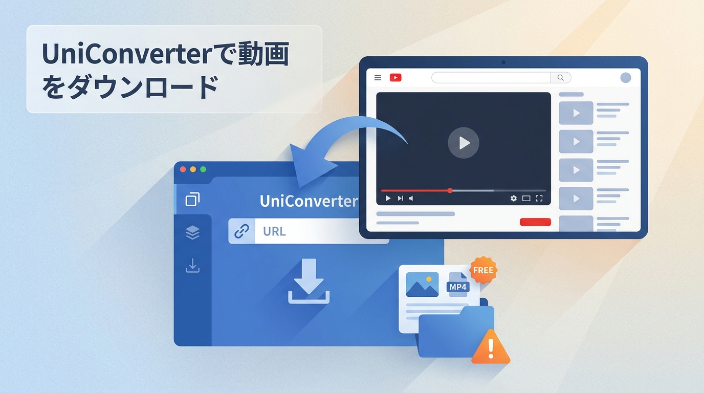 Wondershare UniConverterでYouTube動画をダウンロードする方法|手順・無料版制限・料金・できない時の対処法