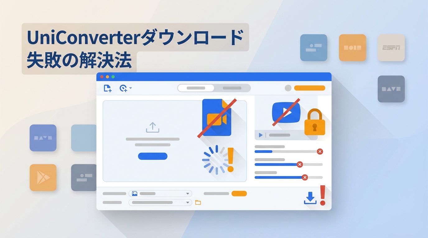 【2026年最新】Wondershare UniConverterでダウンロードできない原因と対処法|旧バージョン・YouTube仕様変更・DRM