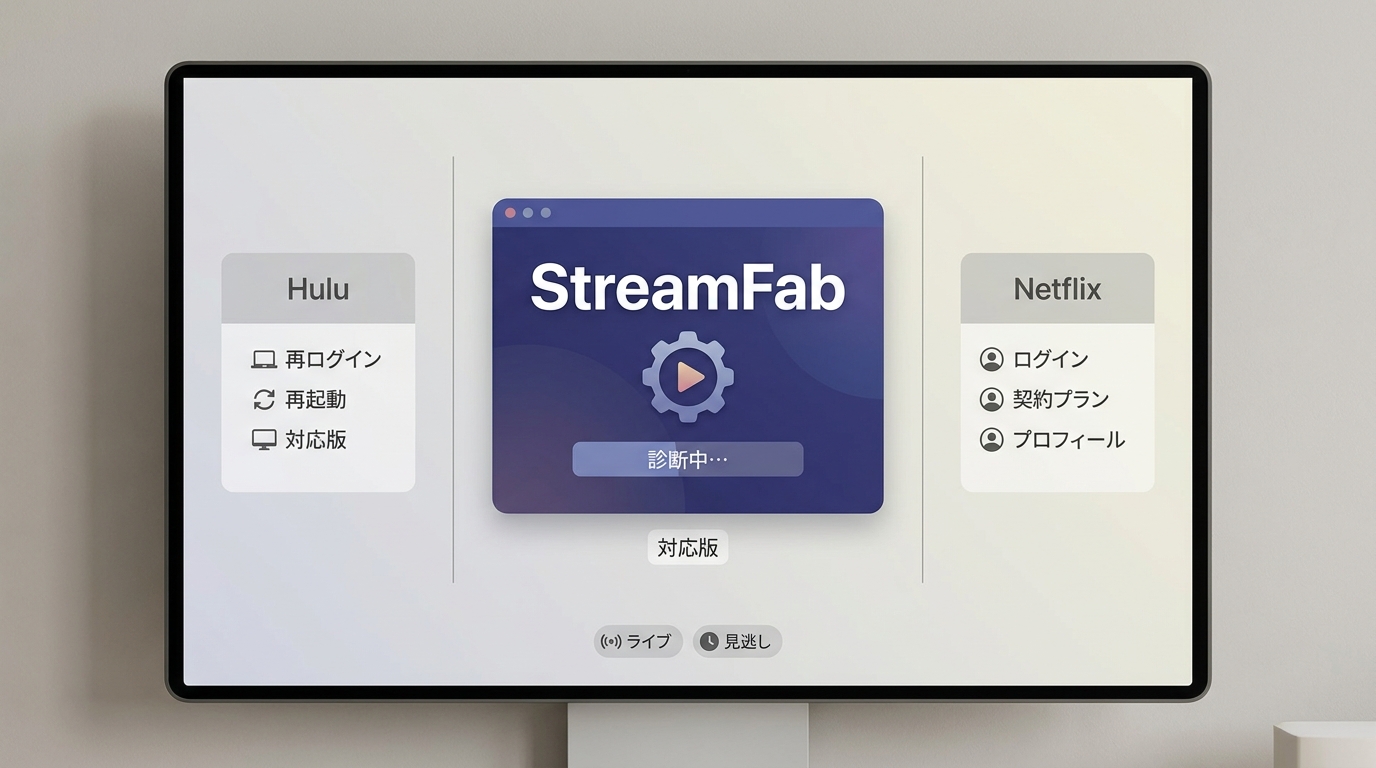 StreamFabでHuluとNetflixだけ失敗する場合のログインや契約条件の確認項目