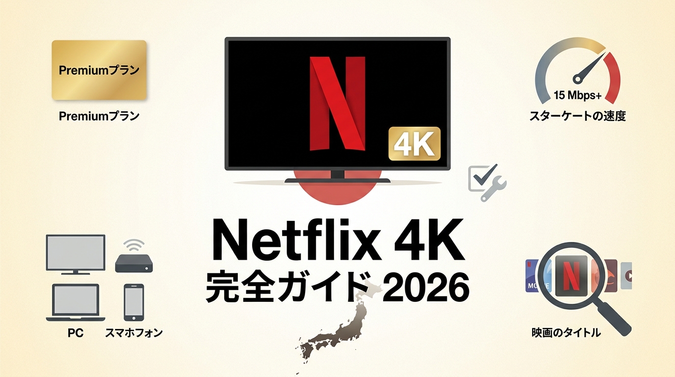 Netflix 4K作品一覧【2026年・日本】視聴条件と探し方
