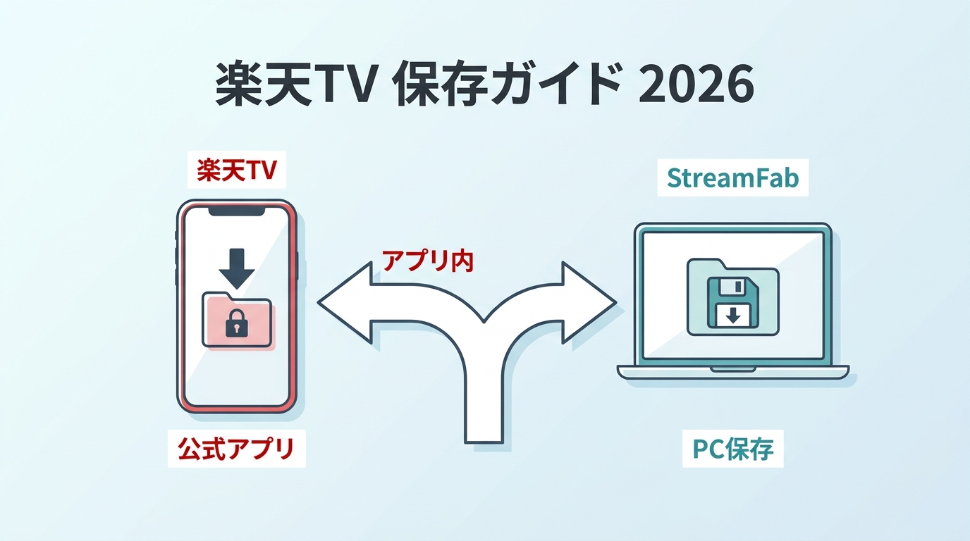 楽天TVの公式ダウンロードとPC保存の違い|保存先・期限・注意点【2026年版】