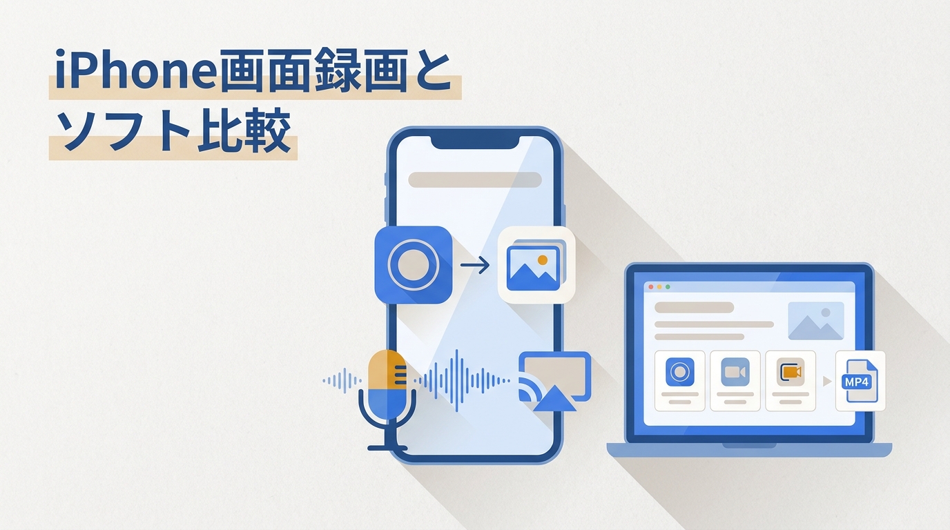 iPhoneの画面録画とおすすめソフト比較|標準機能・音声・MP4保存の注意点