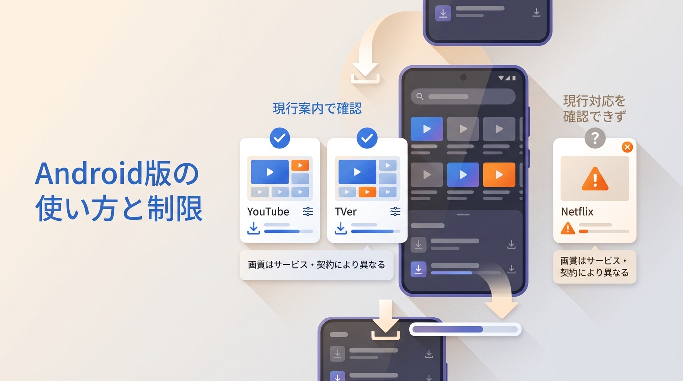StreamFab for Androidレビュー|現行の対応状況・使い方・制限