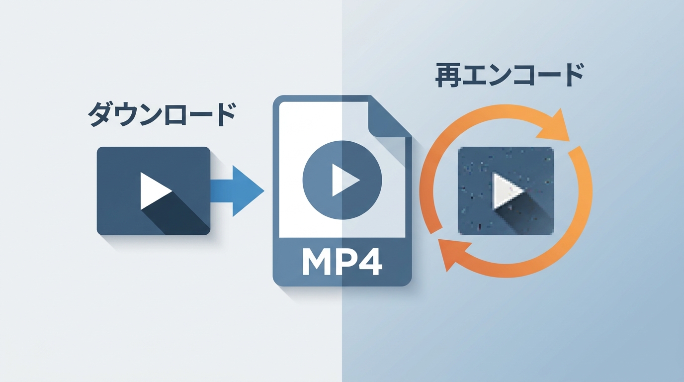 再エンコードとは?MP4の画質劣化・設定・ダウンロードとの違い