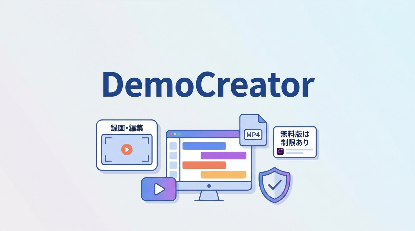 DemoCreatorの使い方｜録画・編集・MP4保存、無料版と安全性