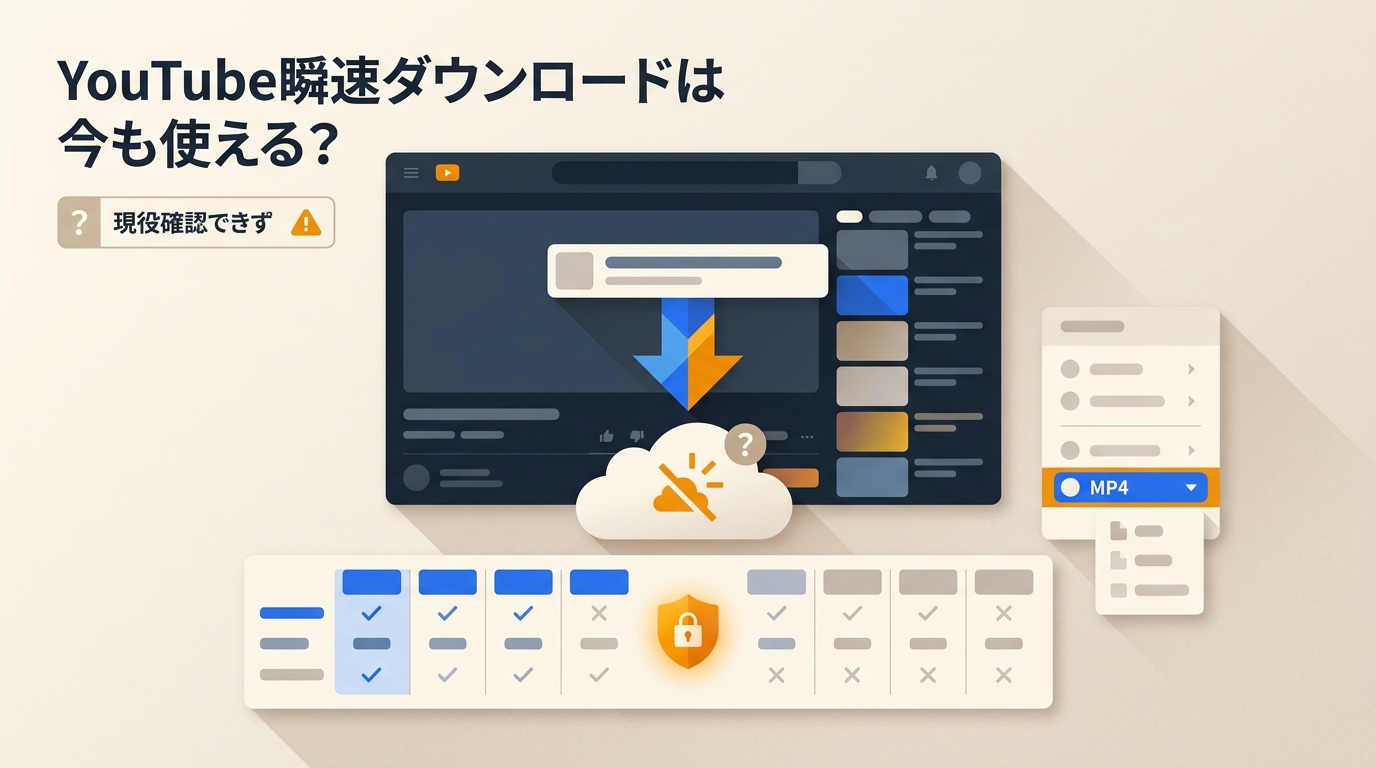 YouTube瞬速ダウンロードは今も使える?現状と代替候補8件の注意点