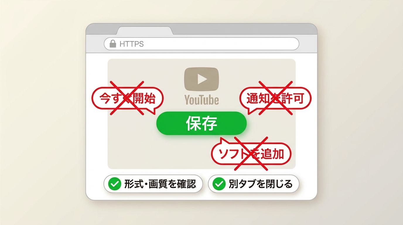 Chromeのオンライン保存サイトで偽ボタンや通知要求を避ける確認点
