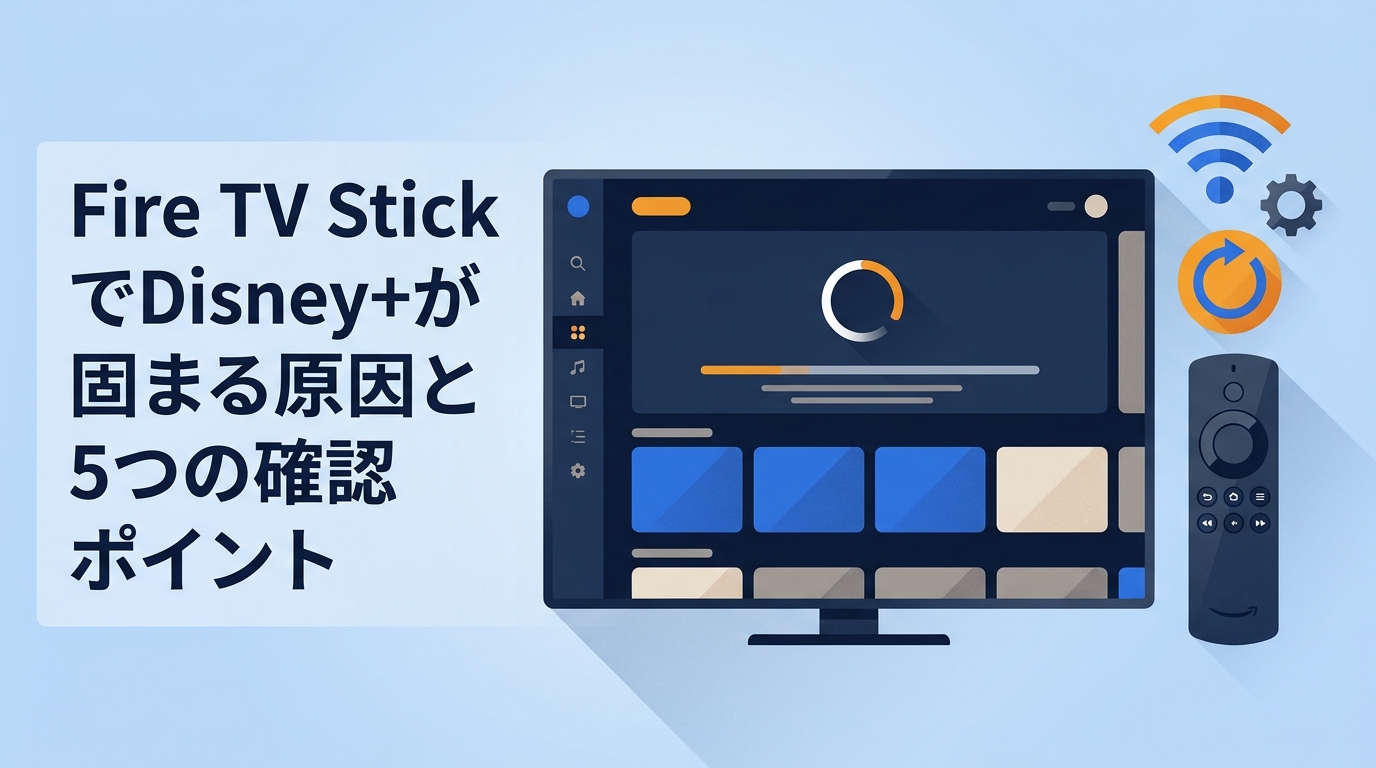Fire TV Stickでディズニープラスが固まる原因と5つの確認ポイント【2026年】