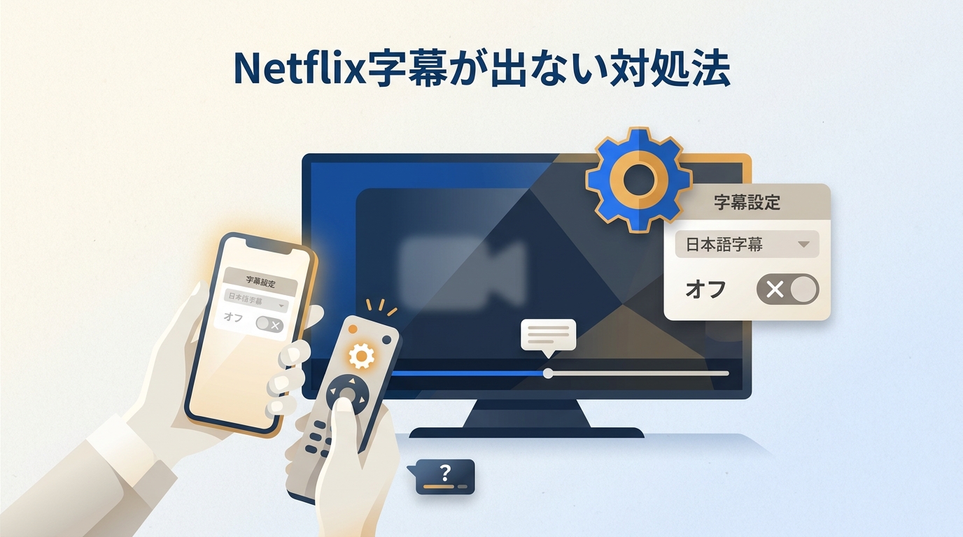 Netflixで字幕が出ない原因と対処|日本語がない・オフしかない場合