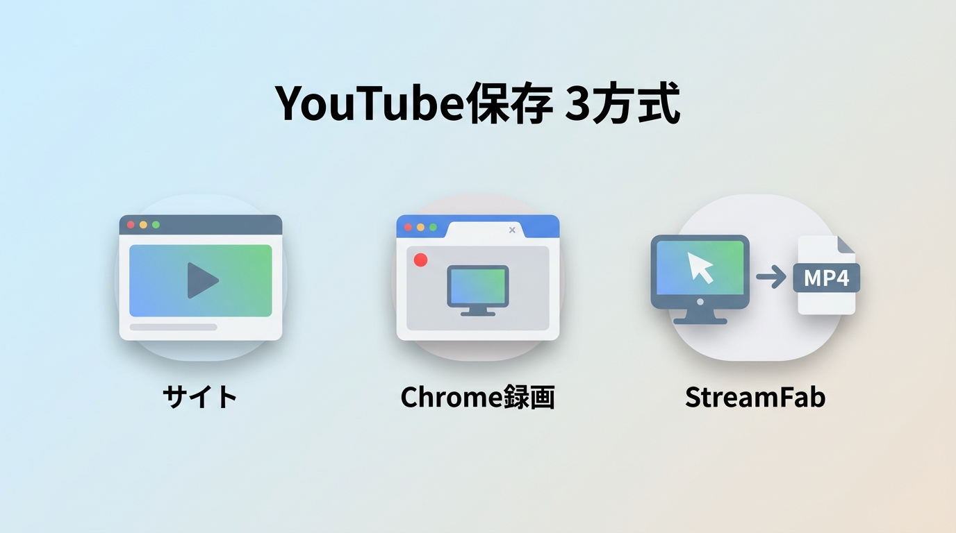 ChromeでYouTubeを1080p保存する3方式の違い|音声・安全性・制限