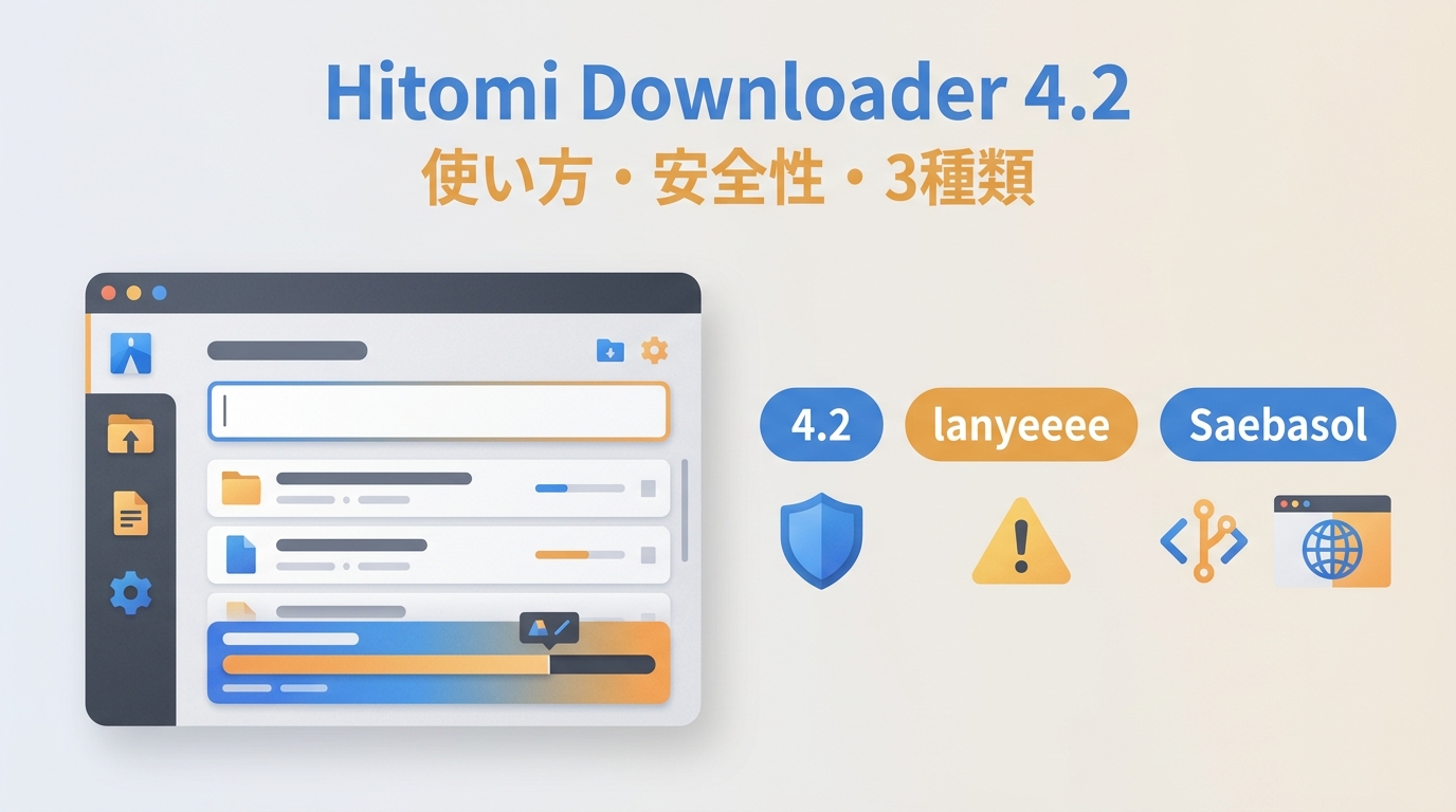 Hitomi Downloader 4.2の使い方・安全性｜3種類の違いと注意点