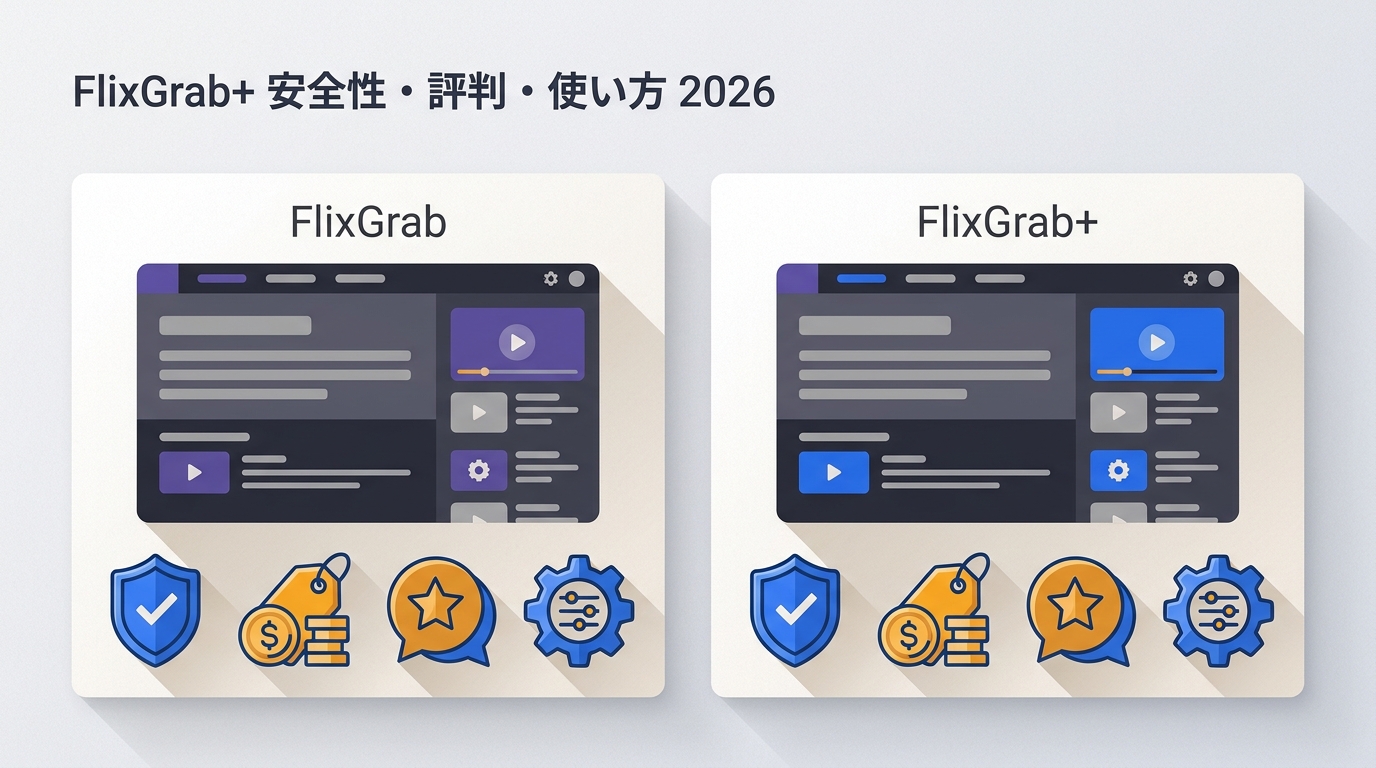 FlixGrabとFlixGrab+は同じ？安全性・料金・評判・使い方を検証【2026年】