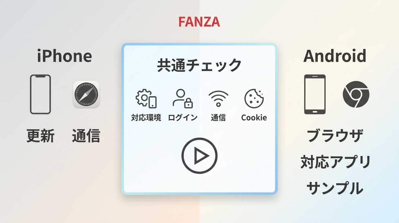 FANZAをiPhoneとAndroidで再生するときの確認項目