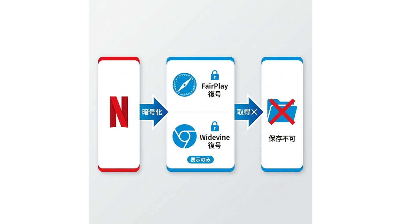 MacのSafari（FairPlay）とChrome（Widevine）がNetflixストリームを復号するのみで保存できない仕組み