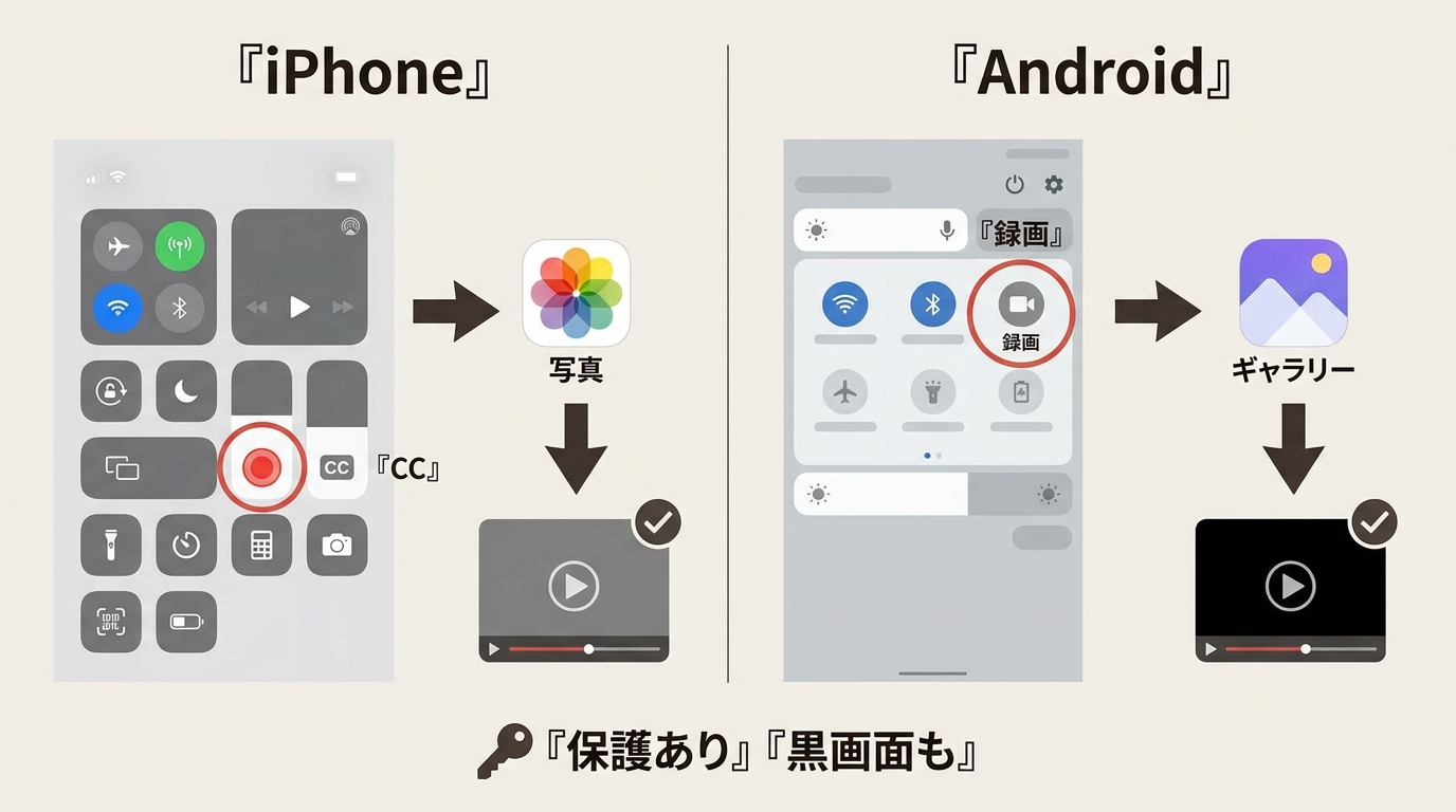 iPhoneとAndroidでFANZAサンプル動画を画面収録する手順と注意点