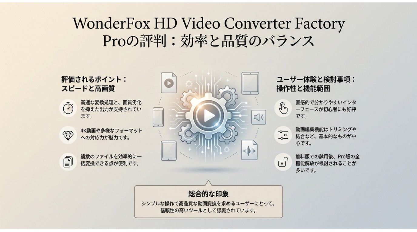 WonderFox HD Video Converter Factory Proの評判