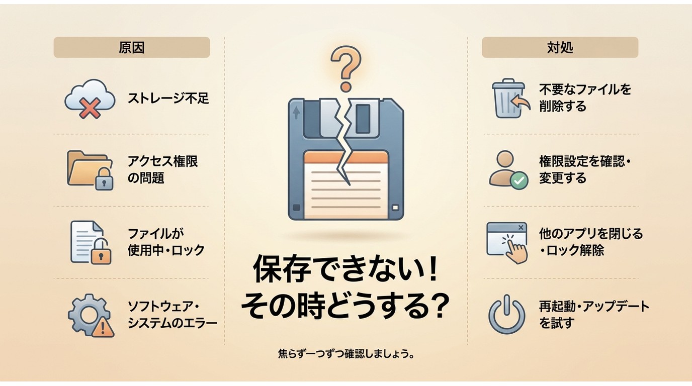 保存できない時の原因と対処