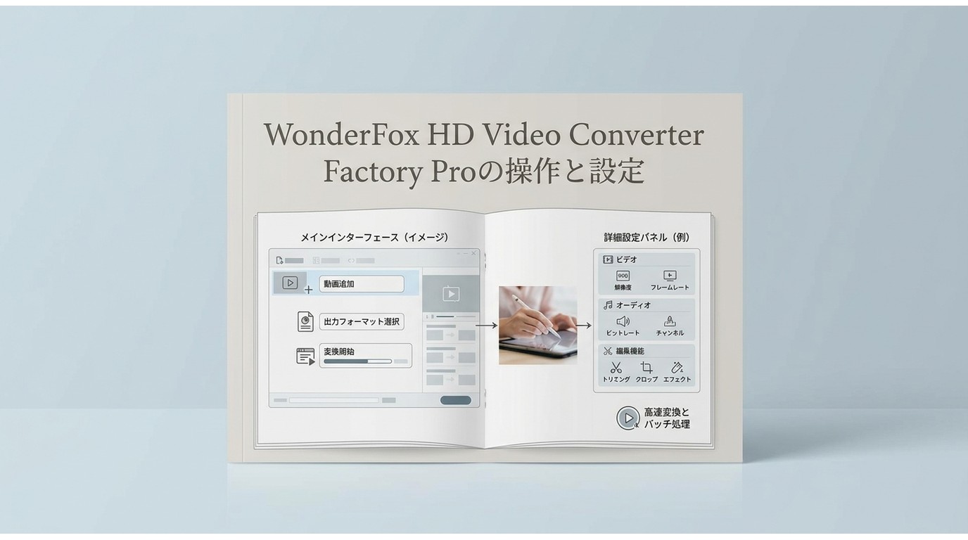 WonderFox HD Video Converter Factory Proの操作と設定