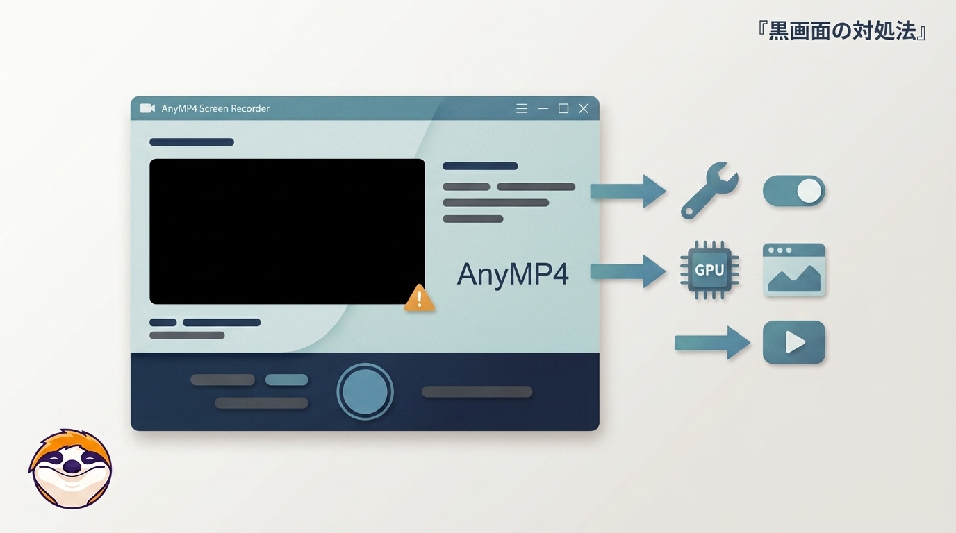 【2026年版】AnyMP4スクリーンレコーダーが真っ黒・録画できない原因と対処法