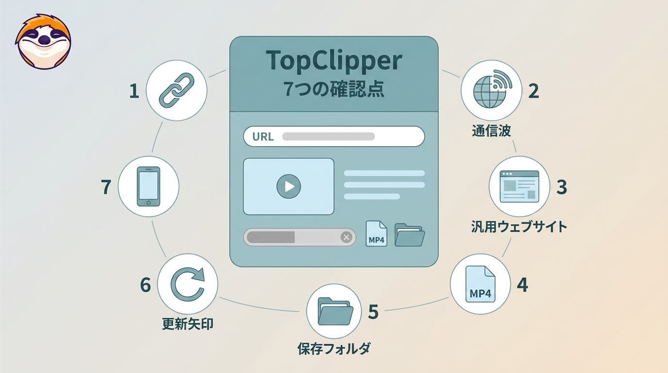 TopClipperでダウンロードできないときの7つの確認点|原因と注意点