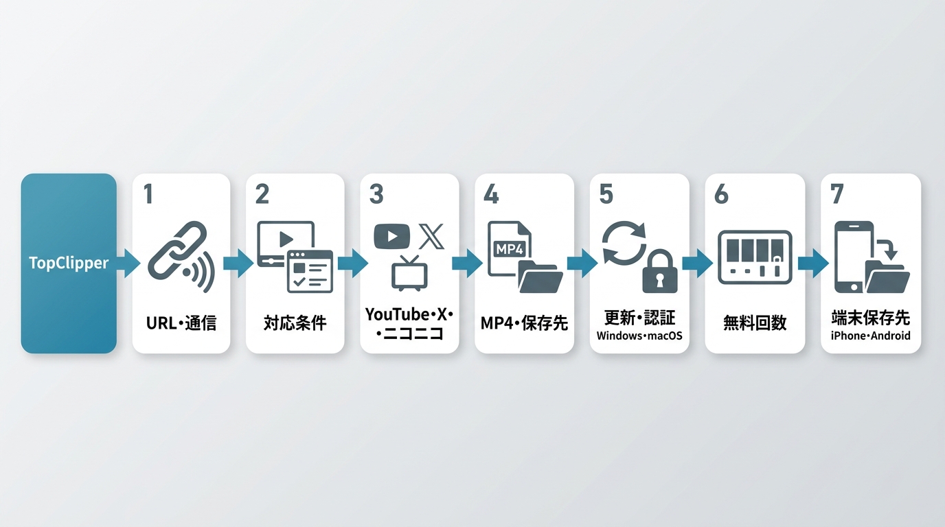 TopClipperでダウンロードできない時の7項目の確認順