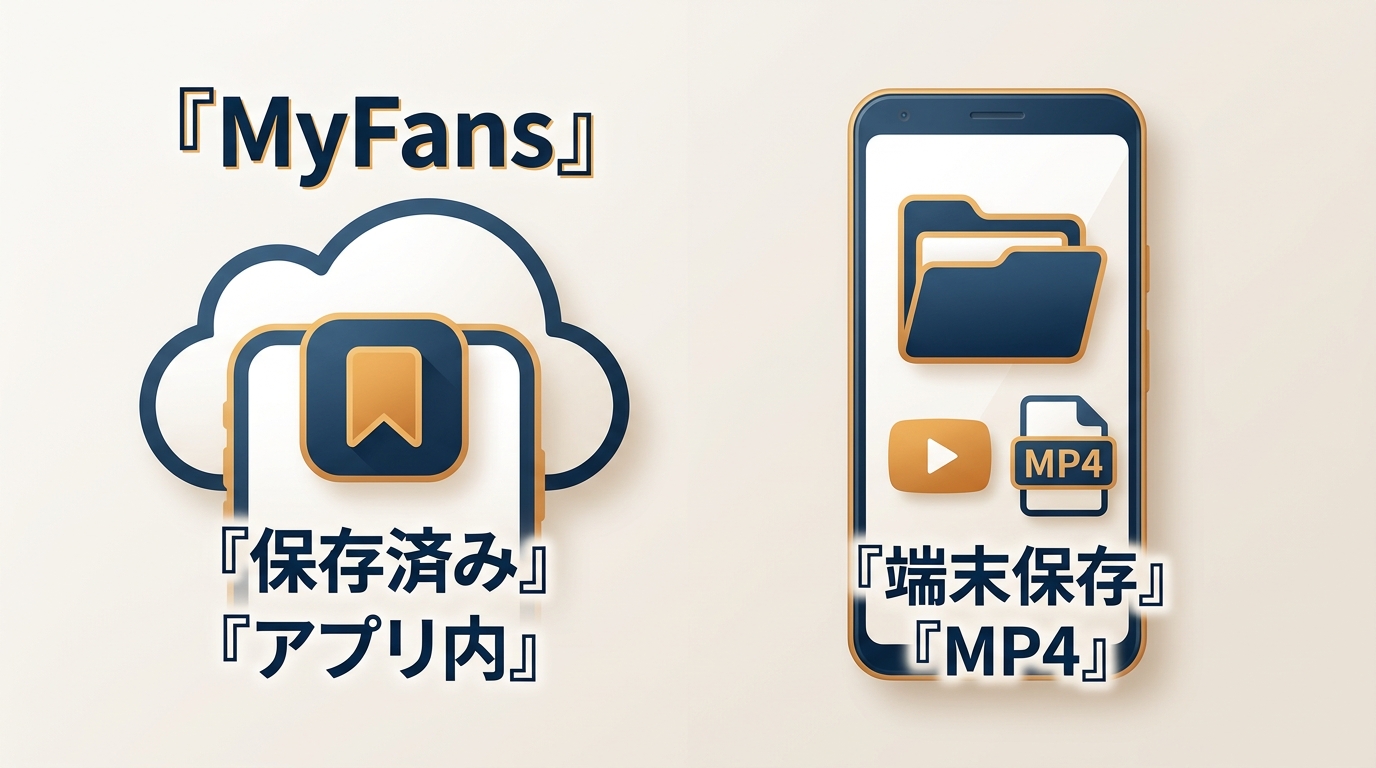MyFansの保存済みとAndroid端末内のMP4動画ファイルの違い