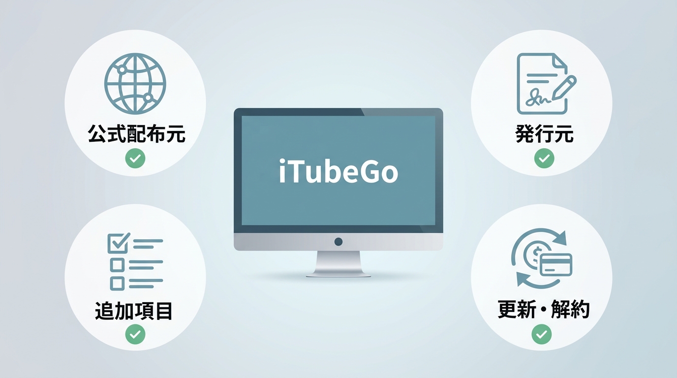 iTubeGo導入前に配布元、発行元、追加項目、課金条件を確認する流れ