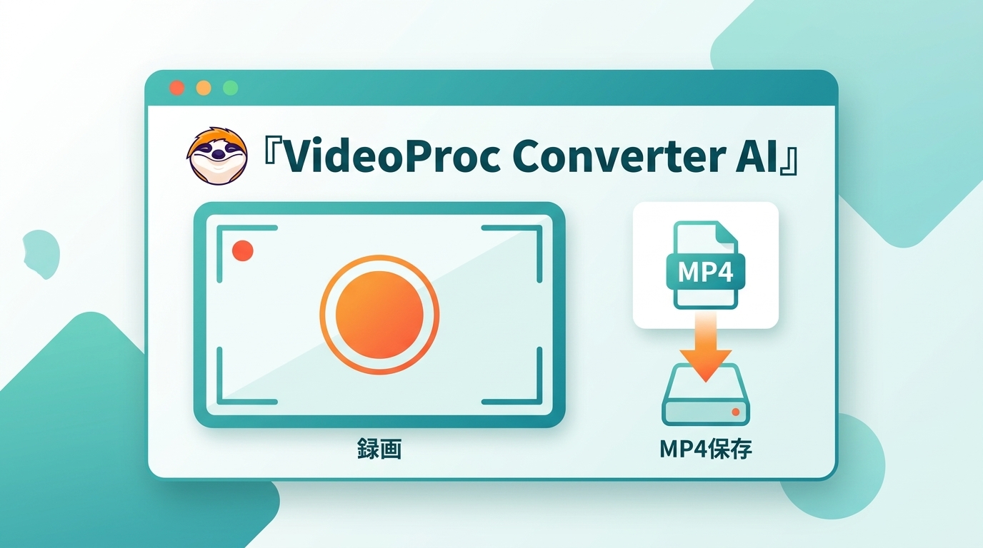 VideoProc Converter AIの使い方|画面録画・MP4保存の設定と注意点