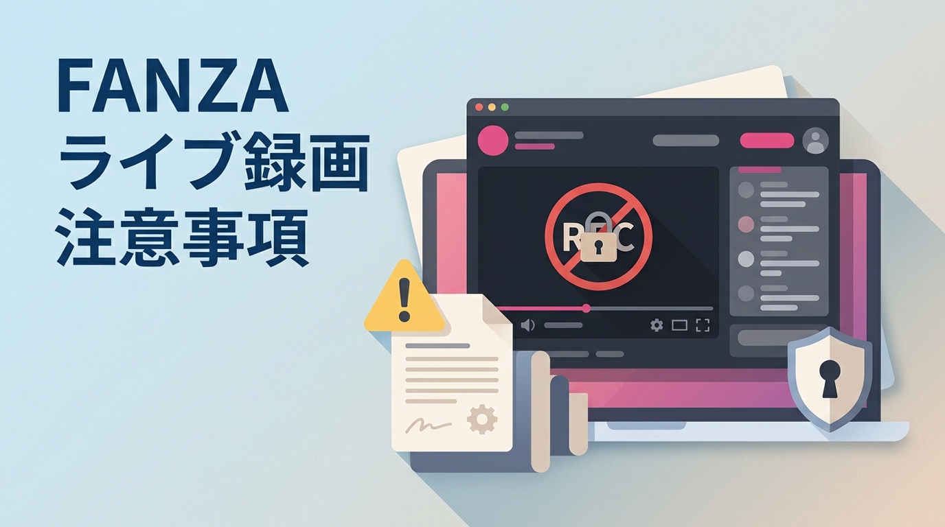 FANZAライブチャット録画の可否|規約・バレる仕組み・保存時の注意点【2026年】