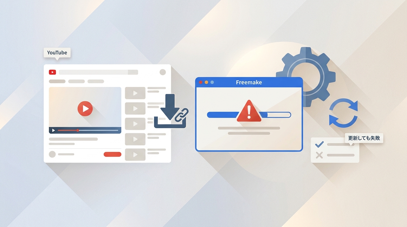 Freemake Video DownloaderでYouTubeをダウンロードできない原因と対処|更新しても直らない場合