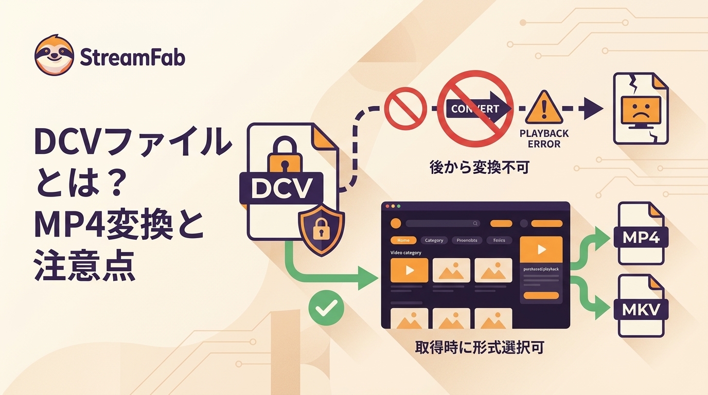 DMM/FANZAのDCVファイルとは?MP4変換の可否・仕組み・注意点【2026年】