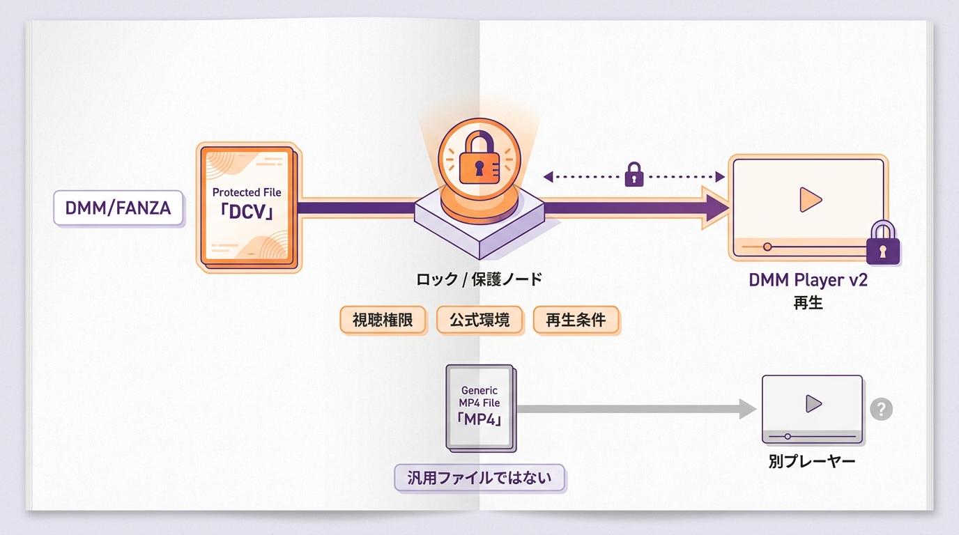 DMM/FANZAの保護付きDCVと視聴権限の関係
